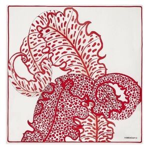 Brand new Ferragamo Foliage Print Silk Scarf